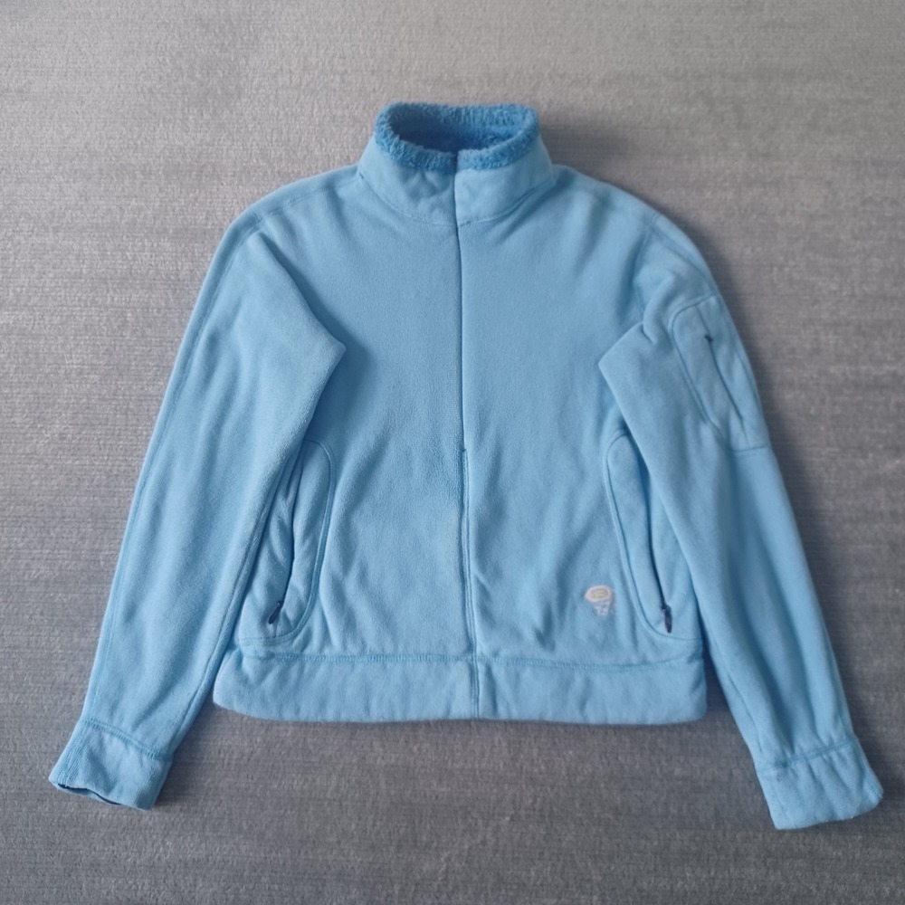 Mountain‎ Hardware Sweater Womens Small Blue 1/2 Zip Fleece Long Sleeve Hiking